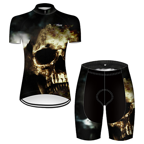 21Grams Women's Short Sleeve Cycling Jersey with Shorts Nylon Polyester Black / Yellow Patchwork Skull Funny Bike Clothing Suit Breathable 3D Pad Quick Dry Ultraviolet Resistant Reflective Strips
21Grams Women's Short Sleeve Cycling Jersey with Shorts Nylon Polyester Black / Yellow Patchwork Skull Funny Bike Clothing Suit Breathable 3D Pad Quick Dry Ultraviolet Resistant Reflective Strips