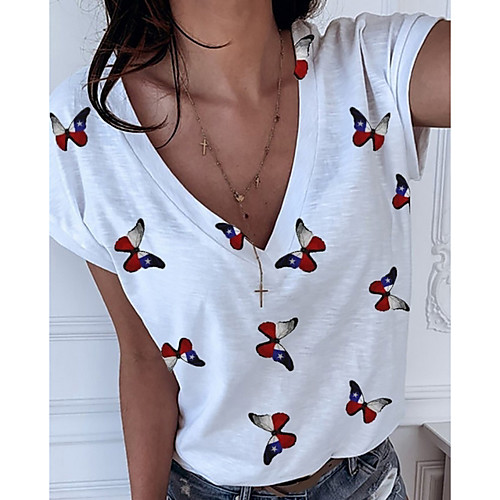 Women's T-shirt Animal Tops V Neck Daily Summer White Blue Blushing Pink Beige Gray S M L XL 2XL 3XL 4XL 5XL
Women's T-shirt Animal Tops V Neck Daily Summer White Blue Blushing Pink Beige Gray S M L XL 2XL 3XL 4XL 5XL