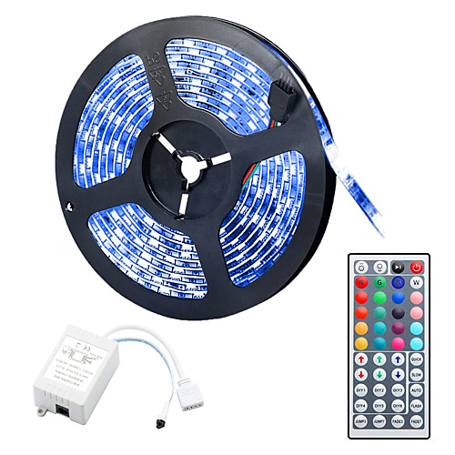 

ZDM Waterproof 5M LED Strip Lights RGB Tiktok Lights Flexible 150 x5050 10mm IR 44Key Remote Control Linkable Self-adhesive Color-Changing