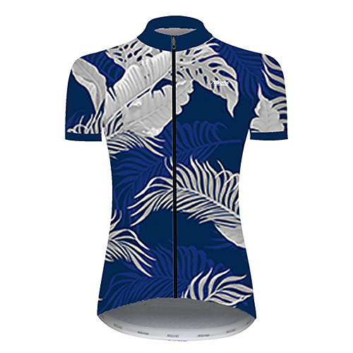 21Grams Women's Short Sleeve Cycling Jersey Nylon SilverBlue Leaf Floral Botanical Bike Jersey Top Mountain Bike MTB Road Bike Cycling Quick Dry Breathable Sports Clothing Apparel / Micro-elastic
21Grams Women's Short Sleeve Cycling Jersey Nylon SilverBlue Leaf Floral Botanical Bike Jersey Top Mountain Bike MTB Road Bike Cycling Quick Dry Breathable Sports Clothing Apparel / Micro-elastic