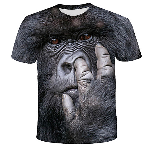 Men's Graphic Animal Orangutan Print T-shirt Street chic Exaggerated Daily Holiday Black
Men's Graphic Animal Orangutan Print T-shirt Street chic Exaggerated Daily Holiday Black