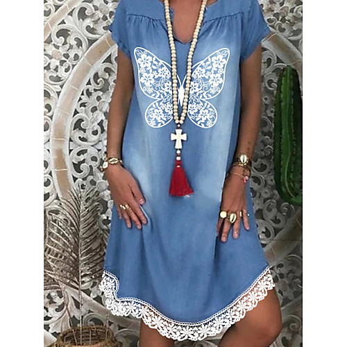 Women's Shift Dress Knee Length Dress - Short Sleeves Animal Print Summer Casual Daily 2020 Blue M L XL XXL XXXL
Women's Shift Dress Knee Length Dress - Short Sleeves Animal Print Summer Casual Daily 2020 Blue M L XL XXL XXXL
