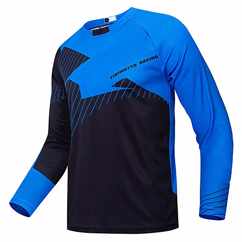 21Grams Men's Long Sleeve Cycling Jersey Downhill Jersey Dirt Bike Jersey Spandex Polyester Black / Blue Patchwork Bike Jersey Top Mountain Bike MTB Road Bike Cycling UV Resistant Breathable Quick Dry
21Grams Men's Long Sleeve Cycling Jersey Downhill Jersey Dirt Bike Jersey Spandex Polyester Black / Blue Patchwork Bike Jersey Top Mountain Bike MTB Road Bike Cycling UV Resistant Breathable Quick Dry