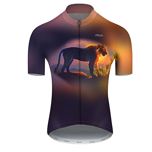 21Grams Men's Short Sleeve Cycling Jersey Black / Yellow Animal Bike Top Mountain Bike MTB Road Bike Cycling Breathable Sports Clothing Apparel / Micro-elastic
21Grams Men's Short Sleeve Cycling Jersey Black / Yellow Animal Bike Top Mountain Bike MTB Road Bike Cycling Breathable Sports Clothing Apparel / Micro-elastic