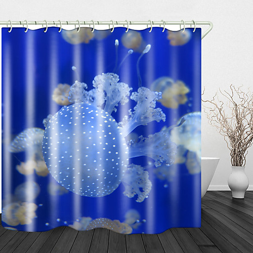Jellyfish in Water Digital Print Waterproof Fabric Shower Curtain for Bathroom Home Decor Covered Bathtub Curtains Liner Includes with Hooks
Jellyfish in Water Digital Print Waterproof Fabric Shower Curtain for Bathroom Home Decor Covered Bathtub Curtains Liner Includes with Hooks