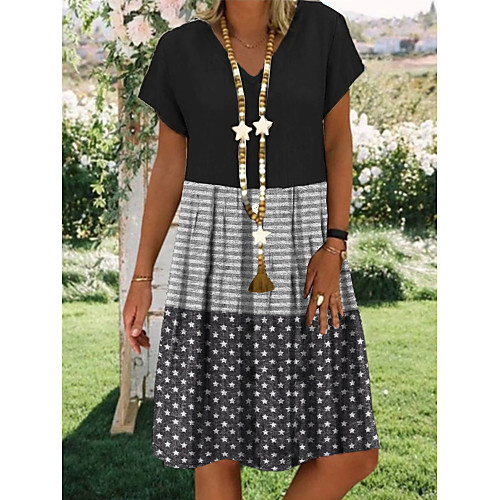 Women's Shift Dress Maxi long Dress - Short Sleeves Polka Dot Print Summer Casual Daily 2020 Black M L XL XXL XXXL
Women's Shift Dress Maxi long Dress - Short Sleeves Polka Dot Print Summer Casual Daily 2020 Black M L XL XXL XXXL