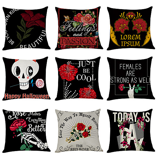 9 pcs Linen Pillow Cover, Alphabet Floral Linen Casual Modern Square Traditional Classic
9 pcs Linen Pillow Cover, Alphabet Floral Linen Casual Modern Square Traditional Classic