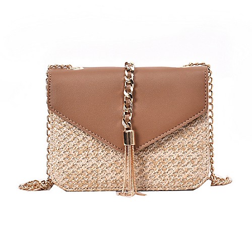 Women's Bags PU Leather Crossbody Bag Straw Bag Color Block Daily Leather Bag Chain Bag MessengerBag Khaki Green
Women's Bags PU Leather Crossbody Bag Straw Bag Color Block Daily Leather Bag Chain Bag MessengerBag Khaki Green