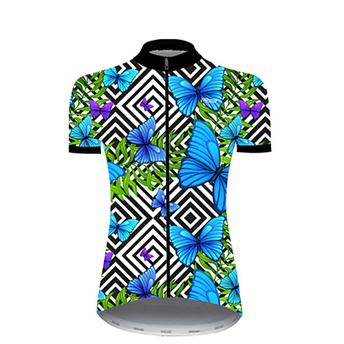 21Grams Women's Short Sleeve Cycling Jersey Nylon Polyester Black / Blue Plaid / Checkered Butterfly Bike Jersey Top Mountain Bike MTB Road Bike Cycling Breathable Quick Dry Ultraviolet Resistant
21Grams Women's Short Sleeve Cycling Jersey Nylon Polyester Black / Blue Plaid / Checkered Butterfly Bike Jersey Top Mountain Bike MTB Road Bike Cycling Breathable Quick Dry Ultraviolet Resistant