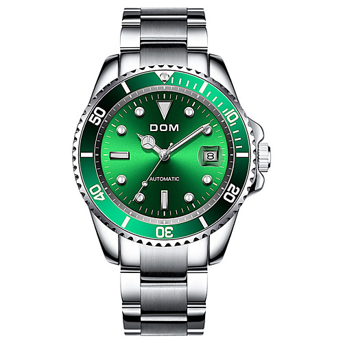 Men's Mechanical Watch Automatic self-winding Stylish Stainless Steel Silver 30 m Water Resistant / Waterproof Calendar / date / day Analog Fashion - Black Blue Green One Year Battery Life
Men's Mechanical Watch Automatic self-winding Stylish Stainless Steel Silver 30 m Water Resistant / Waterproof Calendar / date / day Analog Fashion - Black Blue Green One Year Battery Life