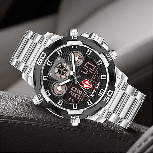 Men's Sport Watch Quartz Modern Style Stylish Stainless Steel Alarm Clock Noctilucent Day Date Analog - Digital Outdoor Big Face - BlackGloden Black Blue
Men's Sport Watch Quartz Modern Style Stylish Stainless Steel Alarm Clock Noctilucent Day Date Analog - Digital Outdoor Big Face - BlackGloden Black Blue