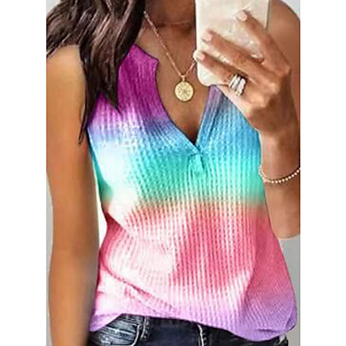 Women's Tank Top Rainbow Tops V Neck Daily Summer Blue Purple Red Blushing Pink Green S M L XL 2XL 3XL
Women's Tank Top Rainbow Tops V Neck Daily Summer Blue Purple Red Blushing Pink Green S M L XL 2XL 3XL