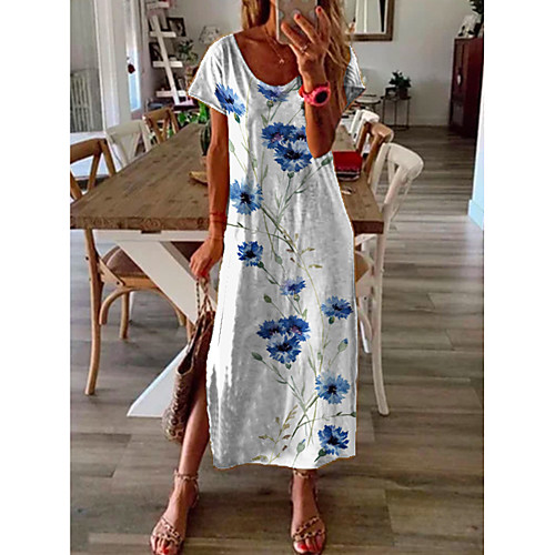 Women's Shift Dress Midi Dress - Short Sleeves Floral Print Summer Casual Daily 2020 White M L XL XXL XXXL
Women's Shift Dress Midi Dress - Short Sleeves Floral Print Summer Casual Daily 2020 White M L XL XXL XXXL