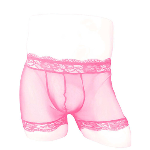 Men's Lace Boxers Underwear - Normal Low Waist White Black Blushing Pink One-Size
Men's Lace Boxers Underwear - Normal Low Waist White Black Blushing Pink One-Size