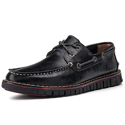 Men's Summer Classic / British Daily Outdoor Boat Shoes Walking Shoes Nappa Leather Breathable Wear Proof Light Brown / Dark Brown / Black
Men's Summer Classic / British Daily Outdoor Boat Shoes Walking Shoes Nappa Leather Breathable Wear Proof Light Brown / Dark Brown / Black