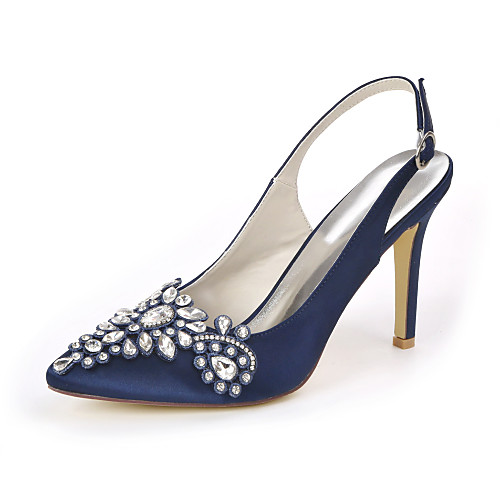 Women's Wedding Shoes Stiletto Heel Pointed Toe Classic Wedding Party & Evening Satin Rhinestone Solid Colored Summer White Purple Dark Purple
Women's Wedding Shoes Stiletto Heel Pointed Toe Classic Wedding Party & Evening Satin Rhinestone Solid Colored Summer White Purple Dark Purple