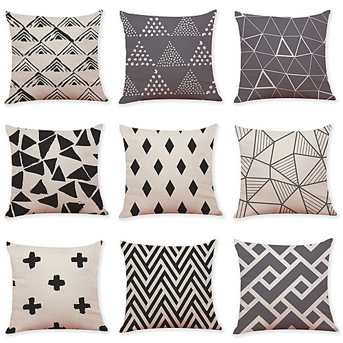 9 pcs Linen Pillow Cover, Geometric Casual Modern Square Traditional Classic
9 pcs Linen Pillow Cover, Geometric Casual Modern Square Traditional Classic