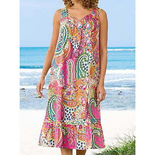 Women's A-Line Dress Midi Dress - Sleeveless Floral Summer Casual 2020 Rainbow S M L XL XXL XXXL XXXXL XXXXXL
Women's A-Line Dress Midi Dress - Sleeveless Floral Summer Casual 2020 Rainbow S M L XL XXL XXXL XXXXL XXXXXL