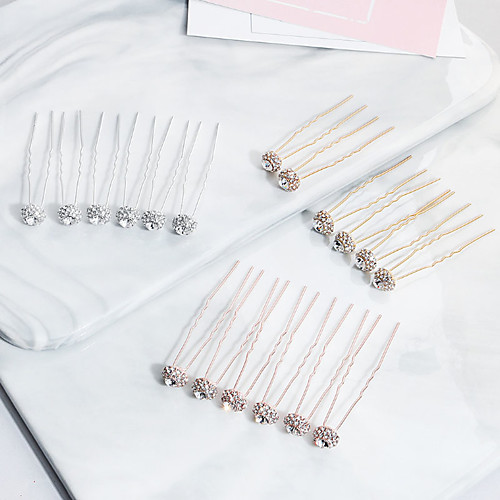 Simple Rhinestone Headdress with Rhinestone 6pcs Wedding / Special Occasion Headpiece
Simple Rhinestone Headdress with Rhinestone 6pcs Wedding / Special Occasion Headpiece