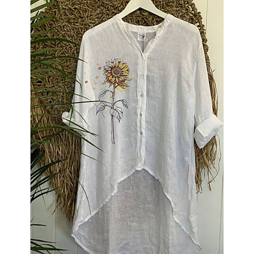 Women's Blouse Graphic Tops Standing Collar Loose Daily Summer White M L XL 2XL 3XL 4XL
Women's Blouse Graphic Tops Standing Collar Loose Daily Summer White M L XL 2XL 3XL 4XL