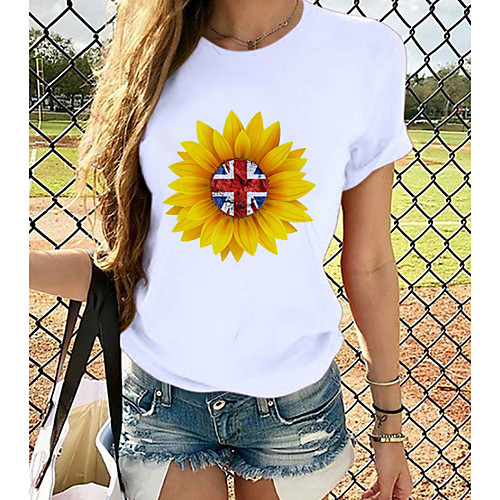 Women's Tops Graphic T-shirt - Print Round Neck Basic Daily Spring Summer White XS S M L XL 2XL 3XL 4XL
Women's Tops Graphic T-shirt - Print Round Neck Basic Daily Spring Summer White XS S M L XL 2XL 3XL 4XL