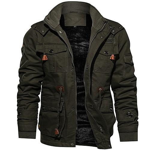 Men's Jacket Street Dailywear Winter Autumn Regular Coat Stand Collar Regular Fit Windproof Warm Wearproof Basic Fashion Keep Warm Jacket Long Sleeve Solid Colored Drawstring Army Green
Men's Jacket Street Dailywear Winter Autumn Regular Coat Stand Collar Regular Fit Windproof Warm Wearproof Basic Fashion Keep Warm Jacket Long Sleeve Solid Colored Drawstring Army Green