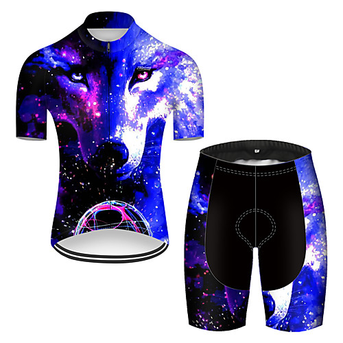 21Grams Men's Short Sleeve Cycling Jersey with Shorts Nylon Polyester Black / Blue Gradient Animal Wolf Bike Clothing Suit Breathable 3D Pad Quick Dry Ultraviolet Resistant Reflective Strips Sports
21Grams Men's Short Sleeve Cycling Jersey with Shorts Nylon Polyester Black / Blue Gradient Animal Wolf Bike Clothing Suit Breathable 3D Pad Quick Dry Ultraviolet Resistant Reflective Strips Sports