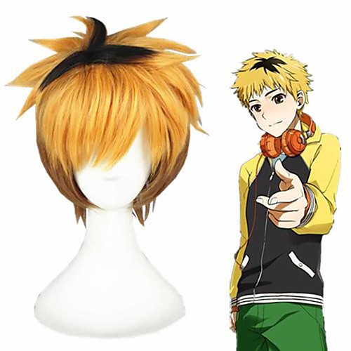 Cosplay Costume Wig Cosplay Wig Nagachika Hideyoshi Tokyo Ghoul Straight Cosplay With Bangs Wig Short Yellow Synthetic Hair 14 inch Men's Anime Cosplay Highlighted / Balayage Hair Yellow
Cosplay Costume Wig Cosplay Wig Nagachika Hideyoshi Tokyo Ghoul Straight Cosplay With Bangs Wig Short Yellow Synthetic Hair 14 inch Men's Anime Cosplay Highlighted / Balayage Hair Yellow