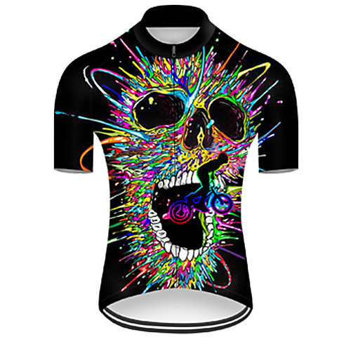 21Grams Men's Short Sleeve Cycling Jersey Black / Blue Skull Bike Top Mountain Bike MTB Road Bike Cycling Breathable Sports Clothing Apparel / Micro-elastic
21Grams Men's Short Sleeve Cycling Jersey Black / Blue Skull Bike Top Mountain Bike MTB Road Bike Cycling Breathable Sports Clothing Apparel / Micro-elastic