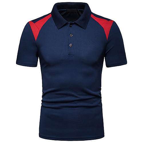 Men's Black & Red Patchwork Polo Basic Daily Work White / Black / Navy Blue / Short Sleeve
Men's Black & Red Patchwork Polo Basic Daily Work White / Black / Navy Blue / Short Sleeve