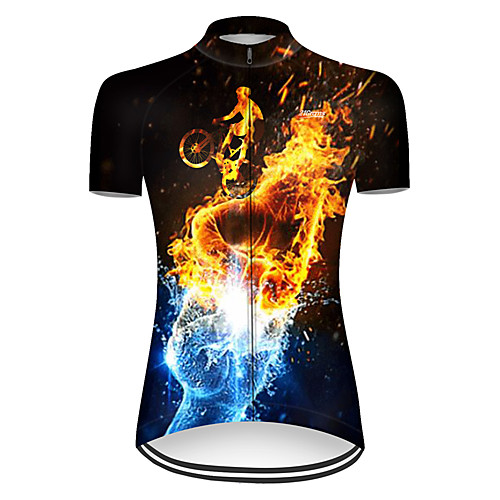 21Grams Women's Short Sleeve Cycling Jersey Black / Yellow Bike Top Mountain Bike MTB Road Bike Cycling Breathable Sports Clothing Apparel / Micro-elastic
21Grams Women's Short Sleeve Cycling Jersey Black / Yellow Bike Top Mountain Bike MTB Road Bike Cycling Breathable Sports Clothing Apparel / Micro-elastic