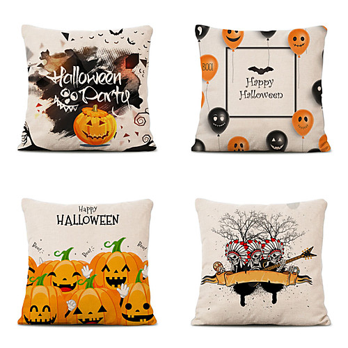 Halloween Party Halloween Decor Horror Ghost Set of 4 Halloween Party Linen Square Decorative Throw Pillow Cases Sofa Cushion Covers 18x18
Halloween Party Halloween Decor Horror Ghost Set of 4 Halloween Party Linen Square Decorative Throw Pillow Cases Sofa Cushion Covers 18x18