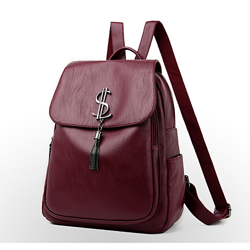 Women's Leather School Bag Rucksack Commuter Backpack Large Capacity Waterproof Zipper Solid Color Sports & Outdoor Daily Backpack Black Red
Women's Leather School Bag Rucksack Commuter Backpack Large Capacity Waterproof Zipper Solid Color Sports & Outdoor Daily Backpack Black Red