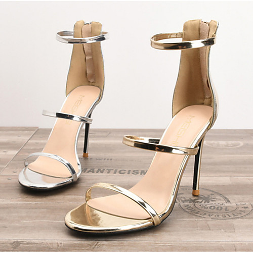 Women's Sandals Stiletto Heel Round Toe High Heel Sandals Daily PU Gold Silver
Women's Sandals Stiletto Heel Round Toe High Heel Sandals Daily PU Gold Silver