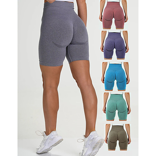 Women's High Waist Yoga Shorts Seamless Shorts Tummy Control Butt Lift 4 Way Stretch Purple Red Blue Nylon Fitness Gym Workout Running Sports Activewear High Elasticity Slim / Moisture Wicking
Women's High Waist Yoga Shorts Seamless Shorts Tummy Control Butt Lift 4 Way Stretch Purple Red Blue Nylon Fitness Gym Workout Running Sports Activewear High Elasticity Slim / Moisture Wicking