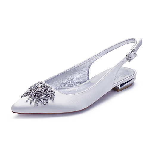 Women's Wedding Shoes Flat Heel Pointed Toe Wedding Flats Classic Sweet Wedding Party & Evening Satin Rhinestone Solid Colored White Black Purple
Women's Wedding Shoes Flat Heel Pointed Toe Wedding Flats Classic Sweet Wedding Party & Evening Satin Rhinestone Solid Colored White Black Purple