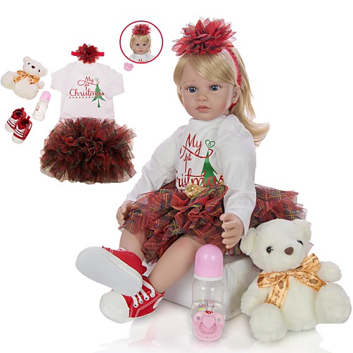 KEIUMI 24 inch Reborn Doll Baby & Toddler Toy Reborn Toddler Doll Baby Girl Gift Cute Lovely Parent-Child Interaction Tipped and Sealed Nails Half Silicone and Cloth Body with Clothes and Accessories
KEIUMI 24 inch Reborn Doll Baby & Toddler Toy Reborn Toddler Doll Baby Girl Gift Cute Lovely Parent-Child Interaction Tipped and Sealed Nails Half Silicone and Cloth Body with Clothes and Accessories