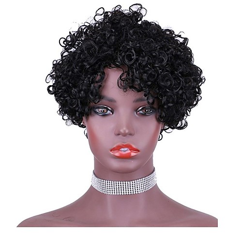 

Remy Human Hair Wig Short Curly Kinky Bob Natural Natural Fashion Comfortable Capless Women's Natural Black #1B Black / Strawberry Blonde Black / Burgundy 8 inch / For Black Women