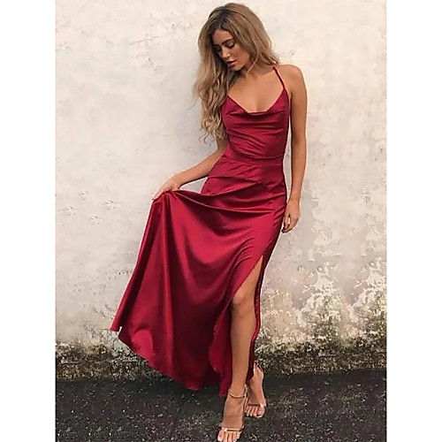A-Line Beautiful Back Sexy Engagement Prom Formal Evening Dress Spaghetti Strap Sleeveless Floor Length Satin with Ruffles Split 2021
A-Line Beautiful Back Sexy Engagement Prom Formal Evening Dress Spaghetti Strap Sleeveless Floor Length Satin with Ruffles Split 2021