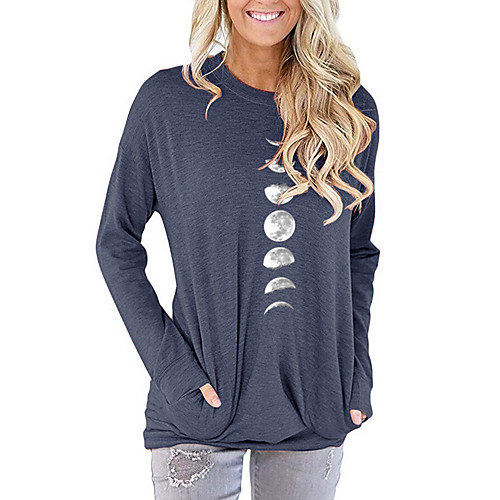 Women's T-shirt Graphic Prints Long Sleeve Print Round Neck Tops Batwing Sleeve Loose Basic Basic Top Black Blushing Pink Green
Women's T-shirt Graphic Prints Long Sleeve Print Round Neck Tops Batwing Sleeve Loose Basic Basic Top Black Blushing Pink Green