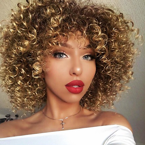Synthetic Wig Kinky Curly Bob Wig Medium Length Medium Golden Brown#10 Synthetic Hair 14 inch Women's Party Lovely Comfortable Light Brown / African American Wig
Synthetic Wig Kinky Curly Bob Wig Medium Length Medium Golden Brown#10 Synthetic Hair 14 inch Women's Party Lovely Comfortable Light Brown / African American Wig