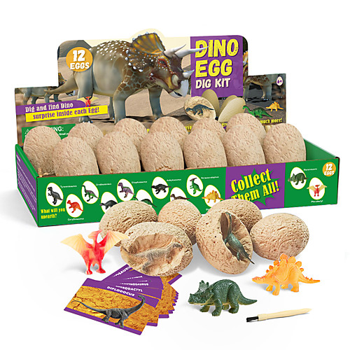 DIY Toys Dig Kit Game Dinosaur Egg 12 pcs Jurassic Dinosaur Creative STEAM Toy Fun Educational For Kid's Boys and Girls Party Gift 
DIY Toys Dig Kit Game Dinosaur Egg 12 pcs Jurassic Dinosaur Creative STEAM Toy Fun Educational For Kid's Boys and Girls Party Gift