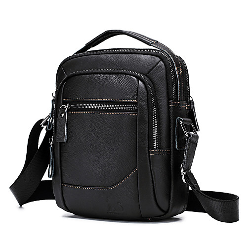 Men's Bags Nappa Leather Shoulder Messenger Bag Crossbody Bag Zipper Daily Office & Career Black Brown
Men's Bags Nappa Leather Shoulder Messenger Bag Crossbody Bag Zipper Daily Office & Career Black Brown