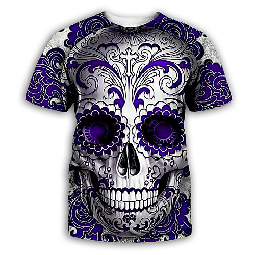 Men's T shirt Graphic Skull Print Short Sleeve Party Tops Exaggerated Black Rainbow Gray
Men's T shirt Graphic Skull Print Short Sleeve Party Tops Exaggerated Black Rainbow Gray