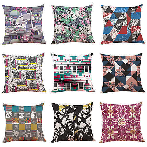 9 pcs Linen Pillow Cover Creative Geometry Abstract Linen Pillow Case Car Pillow Cushion Sofa Pillow Pillow Office Nap Pillow
9 pcs Linen Pillow Cover Creative Geometry Abstract Linen Pillow Case Car Pillow Cushion Sofa Pillow Pillow Office Nap Pillow