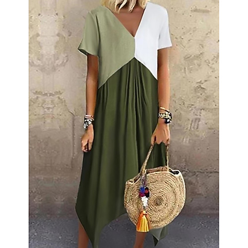 Women's Plus Size A-Line Dress Maxi long Dress - Short Sleeve Color Block Color Block Spring & Summer V Neck Casual Vacation 2020 Red Green Gray Light Blue S M L XL XXL XXXL XXXXL XXXXXL
Women's Plus Size A-Line Dress Maxi long Dress - Short Sleeve Color Block Color Block Spring & Summer V Neck Casual Vacation 2020 Red Green Gray Light Blue S M L XL XXL XXXL XXXXL XXXXXL