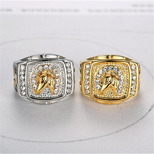 Ring Cubic Zirconia Classic Gold Silver Titanium Steel Imitation Diamond Horse Head Stylish 1pc 8 9 10 11 12 / Men's
Ring Cubic Zirconia Classic Gold Silver Titanium Steel Imitation Diamond Horse Head Stylish 1pc 8 9 10 11 12 / Men's