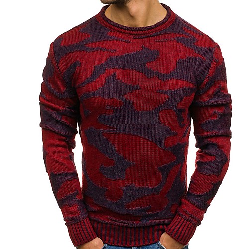 Men's Geometric Pullover Long Sleeve Sweater Cardigans Crew Neck Red Navy Blue
Men's Geometric Pullover Long Sleeve Sweater Cardigans Crew Neck Red Navy Blue
