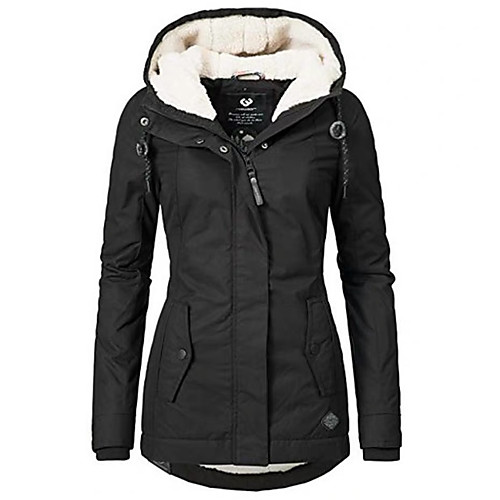 Women's Fall Winter Parka Parka Solid Colored Long Faux Shearling Long Sleeve Black S / M / L
Women's Fall Winter Parka Parka Solid Colored Long Faux Shearling Long Sleeve Black S / M / L