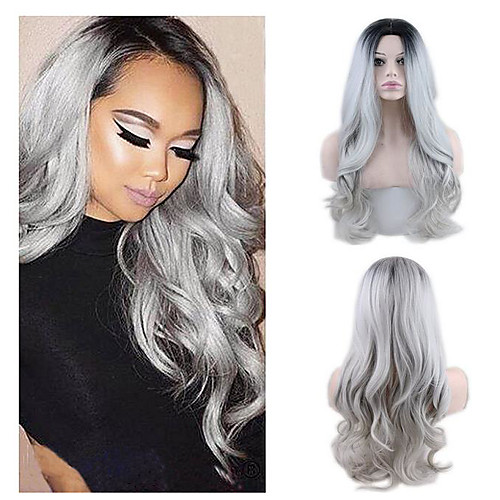 Synthetic Wig Wavy Curly Weave Middle Part Wig Long Grey Synthetic Hair 22 inch Women's New Arrival Comfortable Middle Part Dark Gray
Synthetic Wig Wavy Curly Weave Middle Part Wig Long Grey Synthetic Hair 22 inch Women's New Arrival Comfortable Middle Part Dark Gray